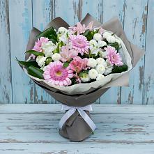 Букет цветов из:  Герберы, Альстромерии и Хризантемы #REPLACE_PRED# Кондрово