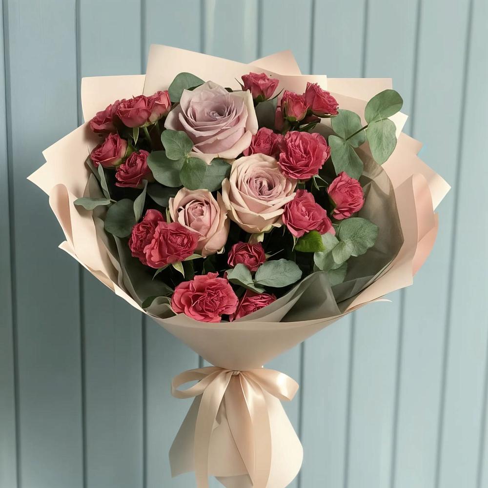 Букет цветов из: Гвоздики и Розы в Кондрово