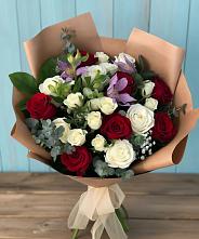 Букет цветов из:  Розы и Альстромерии в Кондрово