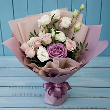 Букет цветов из:  Розы и Лизиантусы в Кондрово
