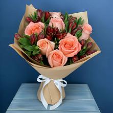 Букет цветов из:  Розы и Альстромерии в Кондрово