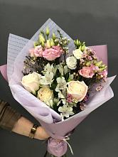 Букет цветов из:  Альстромерии, Розы и Лизиантусы #REPLACE_PRED# Кондрово