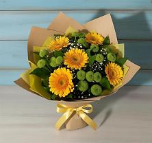 Букет цветов из:  Герберы и Хризантемы #REPLACE_PRED# Кондрово