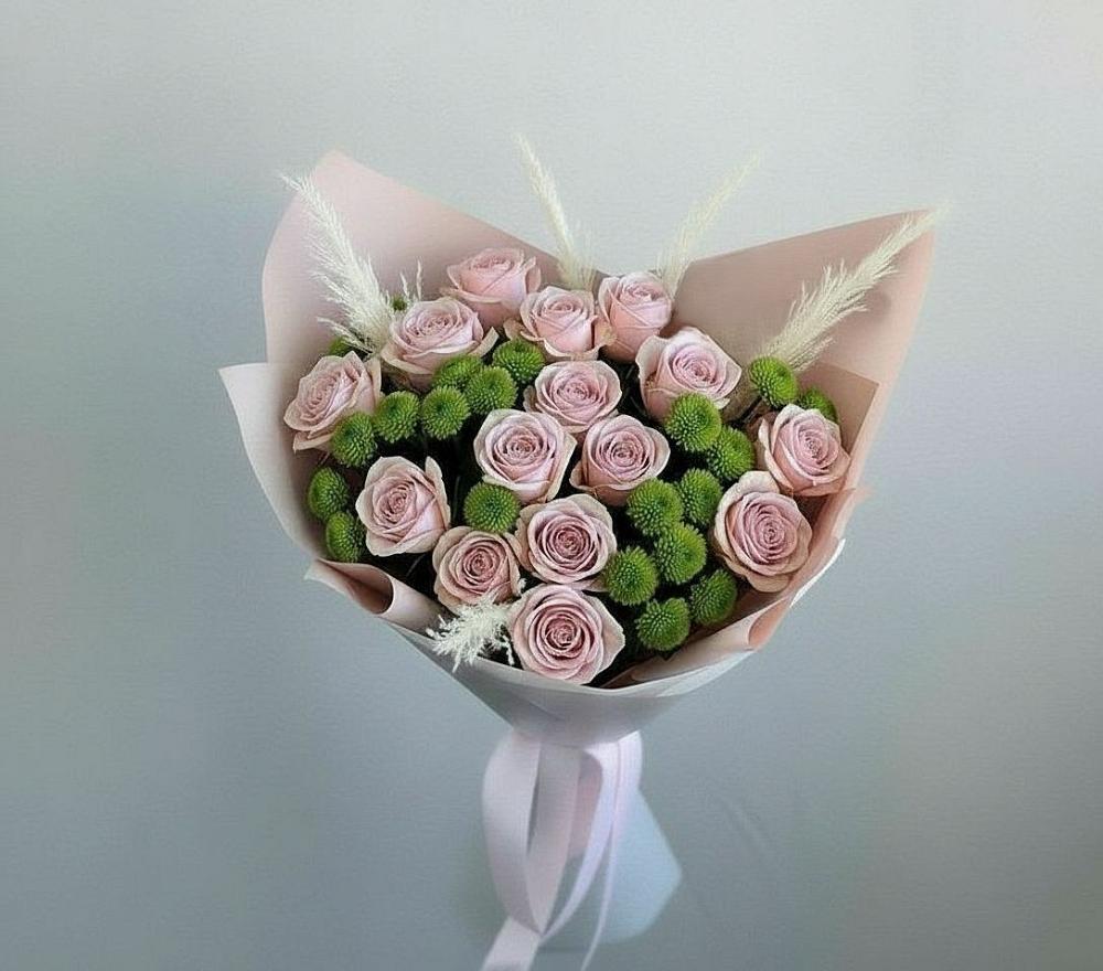 Букет цветов из: Розы и Хризантемы в Кондрово