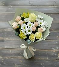 Букет цветов из:  Альстромерии, Розы и Хризантемы #REPLACE_PRED# Кондрово