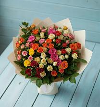 Букет Микс из разноцветных кустовых роз #REPLACE_PRED# Кондрово